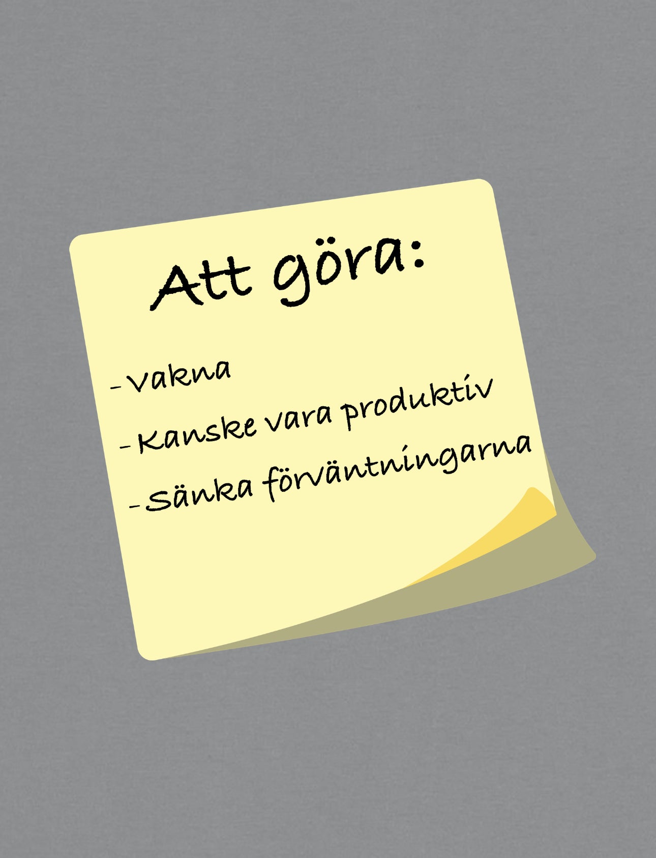 Grå Unisex T-Shirt - ”Att göra”